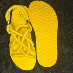 Canary yellow sandals